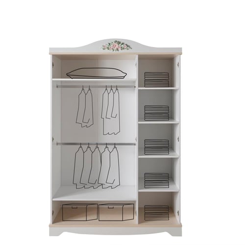 خزانة ملابس 3 ابواب , روز