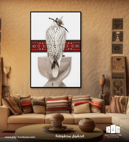 لوحة جدارية - الصقر والتراث العربي