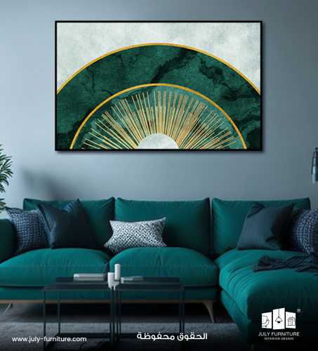 لوحة جدارية - الفخامة الذهبية