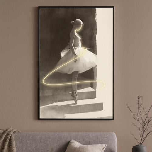 لوحة جدارية LED - باليرينا