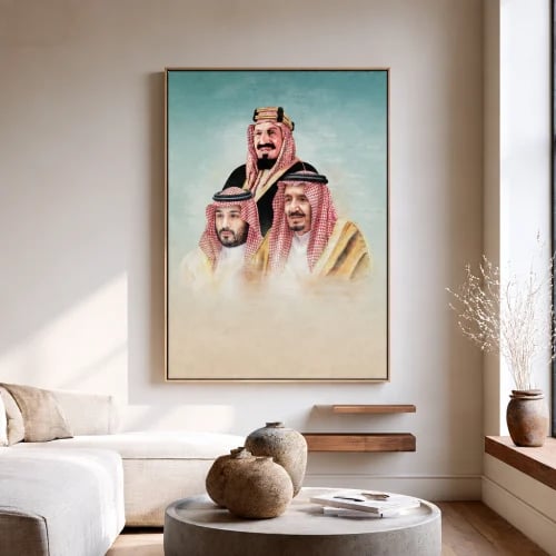 لوحة جدارية - ثلاثة أجيال من العز والوفاء