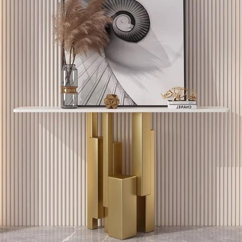 كونسول رخام - ذهبي