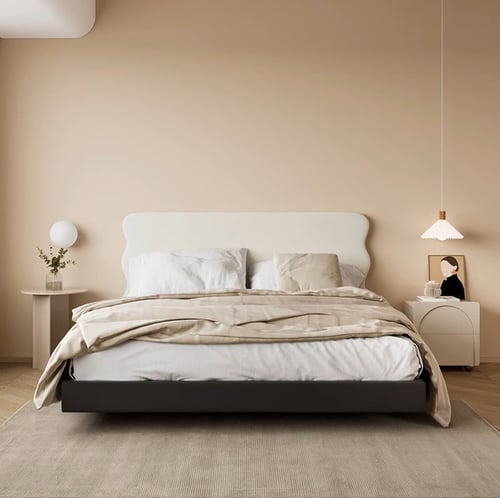 طاولة جانبية سرير, بيج ، 50 سم