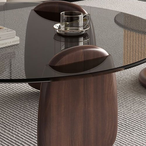 طاولات قهوة بني، نيو كلاسيك ، قطعتين