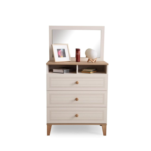 تسريحة غرفة نوم بمرآة , ناتورا