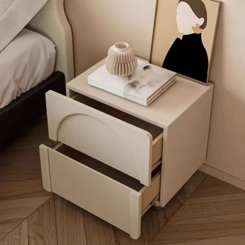 طاولة جانبية سرير, ابيض ، 50 سم