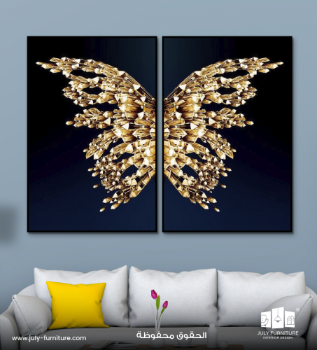 لوحات ثنائيه - أجنحة ذهبية