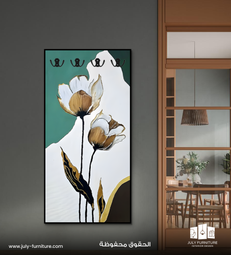 لوحة الوردة البيضاء - علاقات عبايات