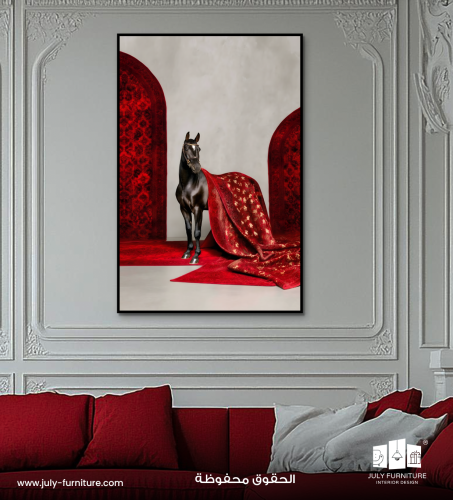 لوحة جدارية - الفرس الملكي الأحمر