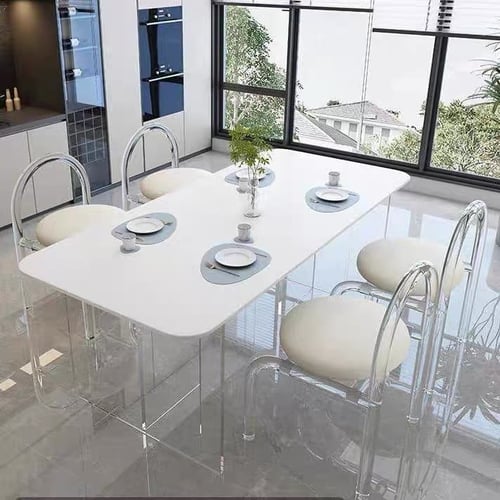 طاولة طعام اربع كراسي , كريستال