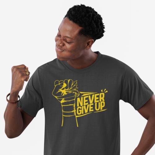 تي شيرت T-Shirt Never give up