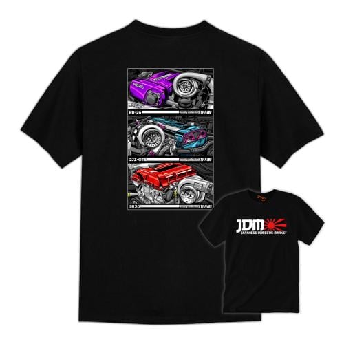 تي شيرت مقاس كبير T-Shirt Big Size Engines JDM
