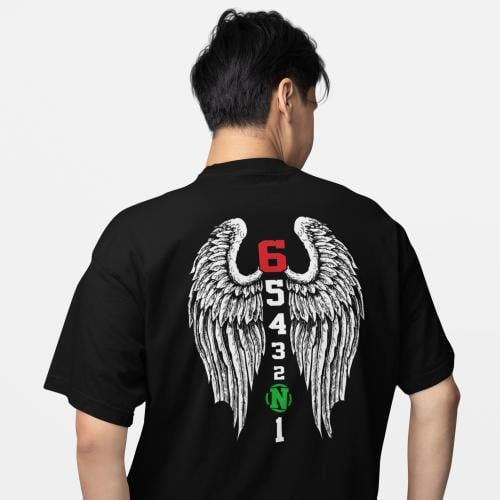 تي شيرت اوفر سايز Oversize T-Shirt Biker Wings