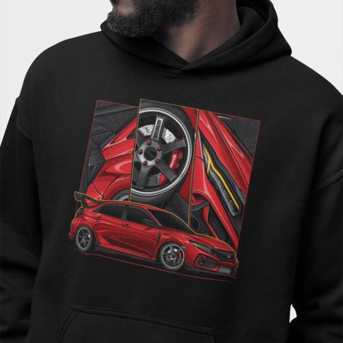 بلوفر مقاس كبير هوندا سيفيك تايب ار Hoodie Big Siz...