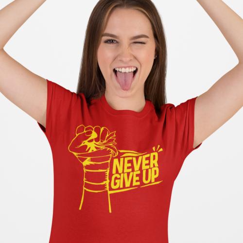 تي شيرت T-Shirt Never give up