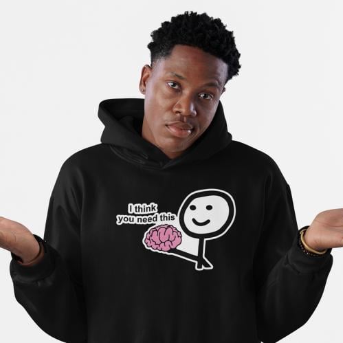 بلوفر مقاس كبير Hoodie Big Size I Think