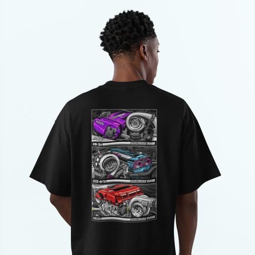 تي شيرت اوفر سايز Oversize T-Shirt Engines JDM