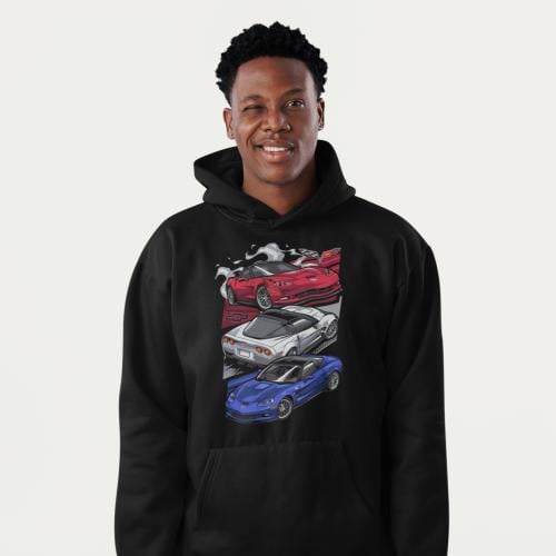 بلوفر مقاس كبير شفروليه كورفيت Hoodie Big Size Che...