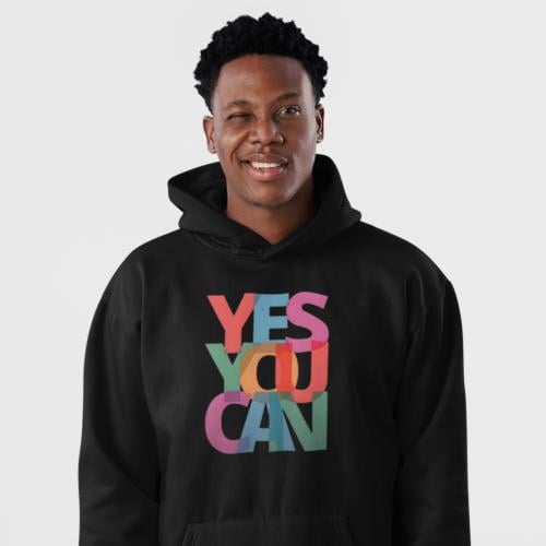 بلوفر مقاس كبير Hoodie Big Size Yes You Can