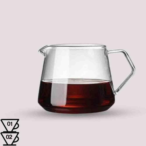 سيرفر V60 شفاف بدون غطاء تصميم عملي أنيق لتقطير وت...