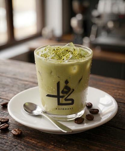 بيستاشو لاتيه بارد Cold pistachio latte