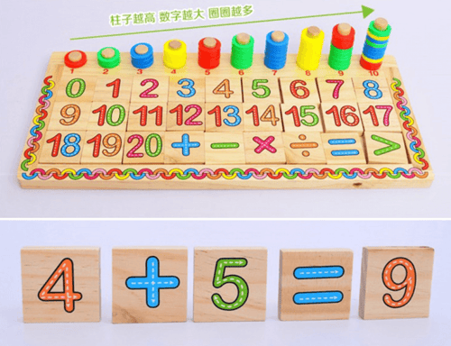 لوحة خشبية لتعليم الارقام