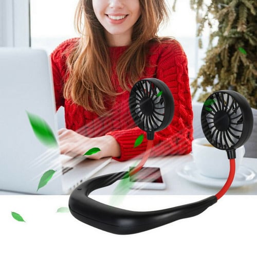 مروحة ثنائية قابلة للارتداء مع اضائة للرياضيين