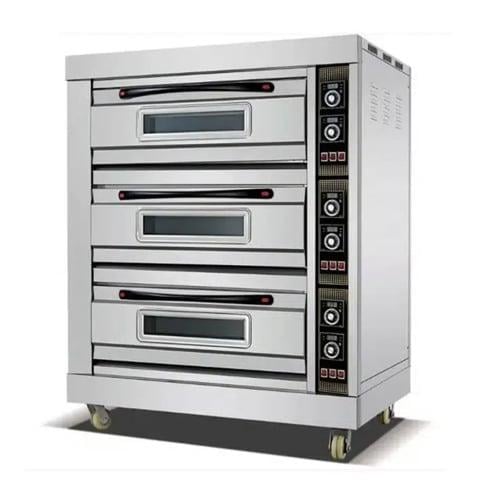 فرن كهربائي 9 صواني ثلاث دور سطح حجر