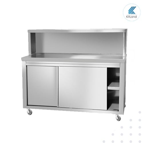 طاولة خدمة استيل ب رفوف وادراج