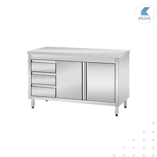 خزانة ارضية استيل ادراج 150 سم