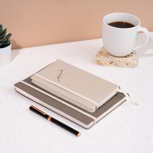 دفتر جلدي صغير - وردي