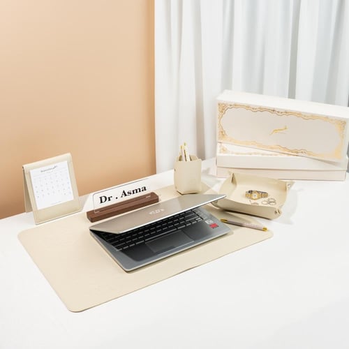 مجموعة جلديات مكتبية - بيج