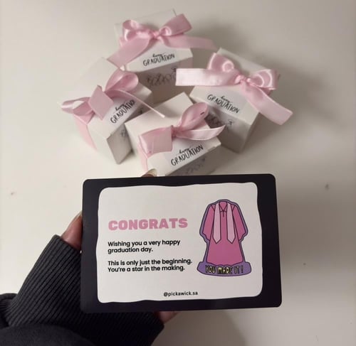 شمعة و كرت Graduation