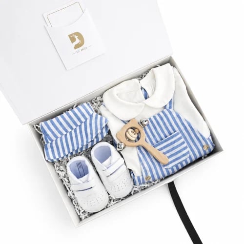 Birth gifts - Blue striped shayal