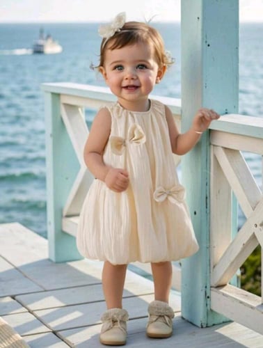 فستان سكري بفيونكات