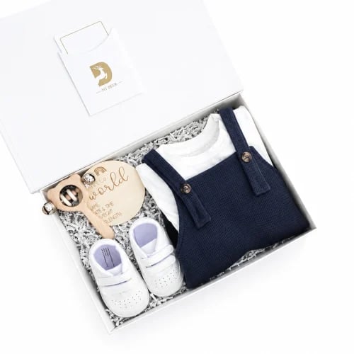 Baby gift, navy blue carrier
