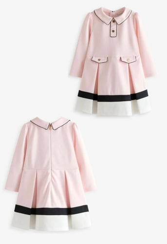 فستان وردي بياقة - تيد بيكر