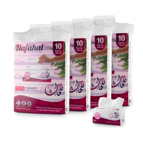 مناديل نفحات 600 منديل 3 طبقات 40 عبوة
