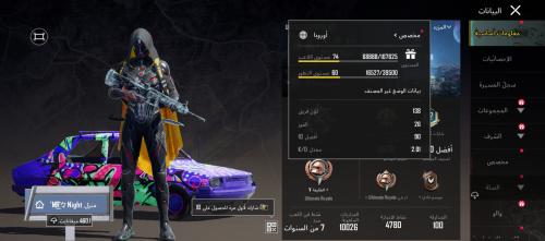 حساب ببجي عالمية لفل عالي