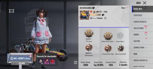 Korean PUBG account, crown rating