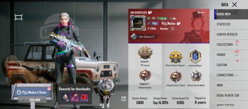 High-level Korean PUBG account with crazy style + high rating