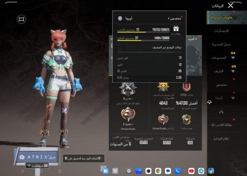 حساب ببجي عالمية لفل عالي