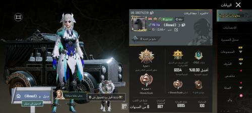 حساب ببجي عالمية لفل عالي