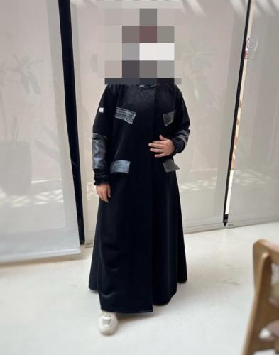عباية جوخ مع جلد