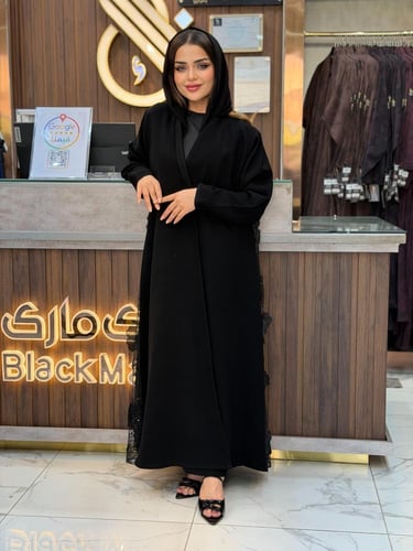 B073- كولكشن العيد عباية نادين بقماش ملكي شغل فاخر...