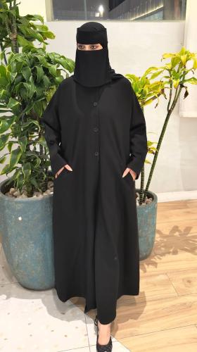 عبايه لمار بجيوب وزر لزينه