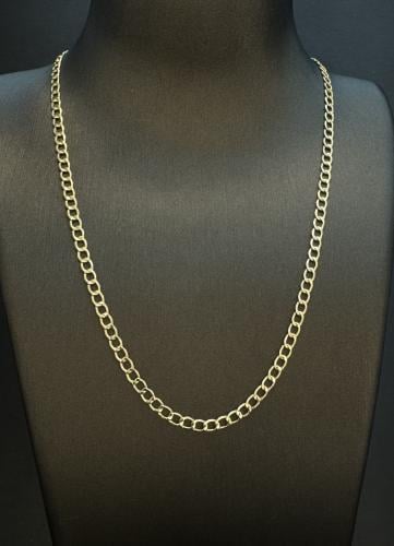 سلسال جنزير إيطالي ناعم عيار 18. الطول 45 سم. العر...