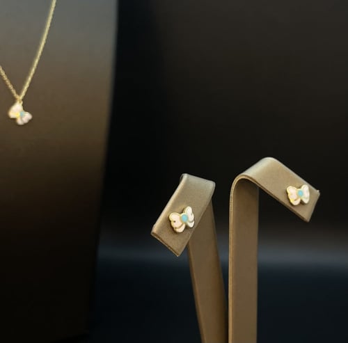 ريع طقم اطفال عيار 18. طول السلسال 33-35 سم. الوزن...