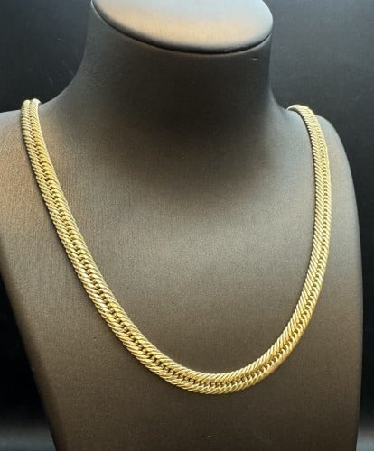 عقد (سلسال) جنزير إيطالي عيار 18. الطول 50 سم. الع...