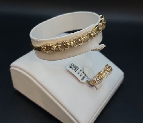 اسوارة وخاتم عيار 21. الاسواره مقاس 18. الخاتم مقا...